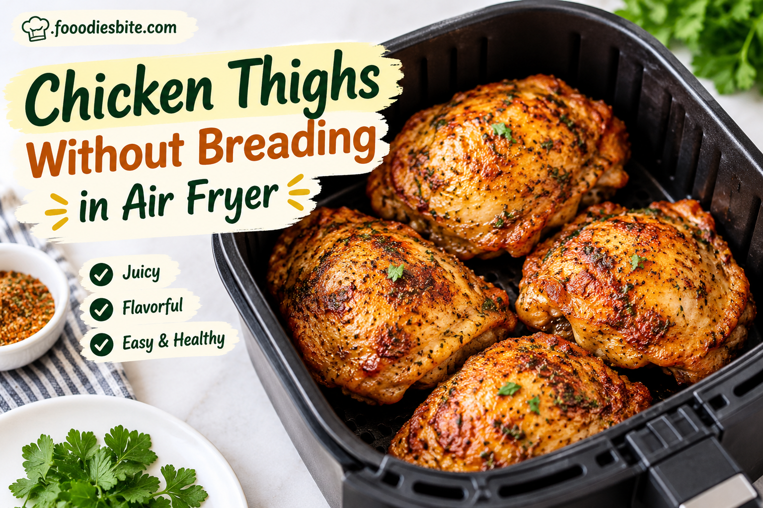 Chicken Thighs Without Breading in Air Fryer